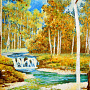 Янтарная картина «Лесной ручей» 46 х 36 см, фотография 4. Интернет-магазин ЛАВКА ПОДАРКОВ